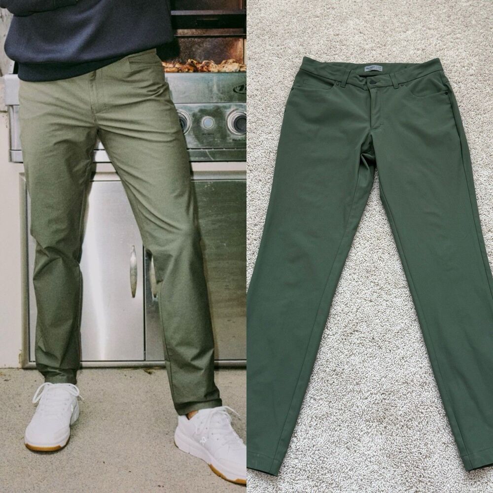 VRST Limitless 5-Pocket Slim Fit Performance Pants Green Men’s 32X32 Athleisure